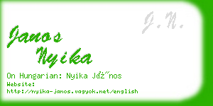 janos nyika business card